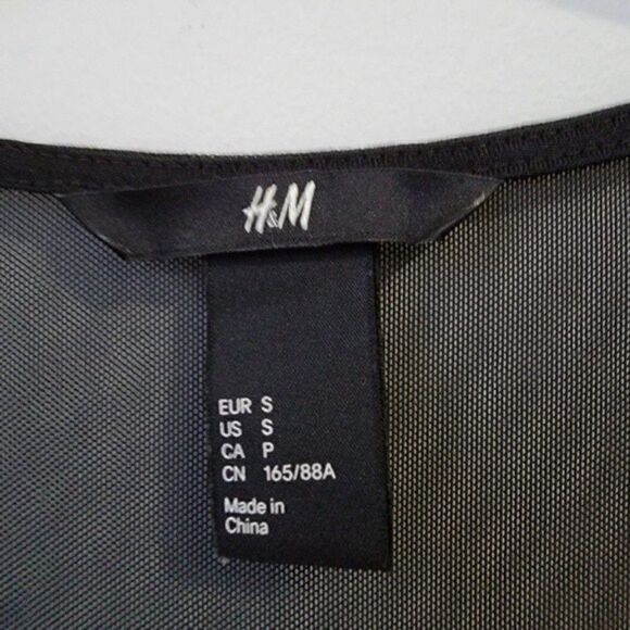 H&M Black Pleated Cocktail Party Dress Size Small - Picture 5 of 12